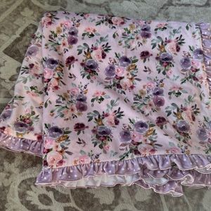 Floral Ruffle beach towel/ blanket
